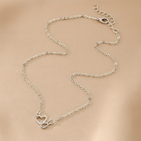 Women's Dual Heart Pendant with Chain Micro Plating